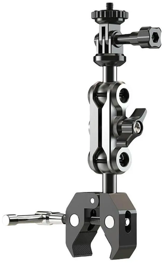 Alt view image 6 of 7 - Bike Camera Holder Aluminum Alloy Motorcycle l Stand Adjustable Action Camera Clamp Mount for Round Bar Square Bar Tabletop