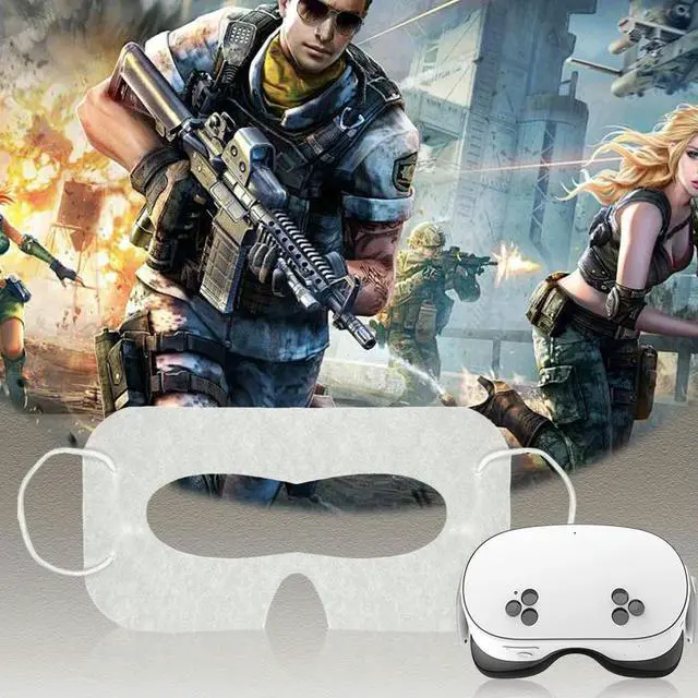 Alt view image 7 of 7 - 100Pcs Disposable VR Mask Sweat Guard Virtual Reality Face Mask Universal VR Sweat Mask for Quest 3S VR Headset Accessories