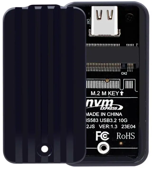 Alt view image 5 of 7 - NVMe SSD Enclosure Type-C USB3.1 M.2 SSD Case Gen2 10Gbps Hard Disk Adapter Card Aluminum Alloy for M.2 2230 SSD