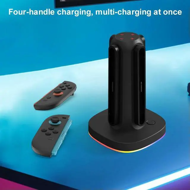Alt view image 6 of 7 - For NS2 Magnetic Charger Station Indicator Light Joy-Con Controller Stand Space-Saving Gamepad Charging Station Gifts for Friend