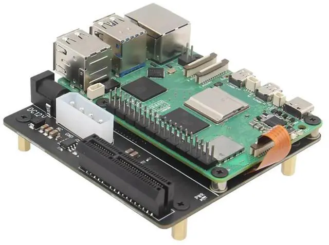Alt view image 4 of 7 - X1010 Expansion Board PCIe FFC Connector to Standard PCIe X4 Slot Expansion Board for Raspberry Pi 5 EU PLUG