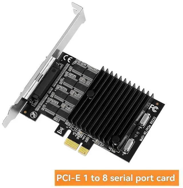 Alt view image 7 of 7 - PCIE To 8-Port RS232 Expansion Card PCI-E 8-Port DB9 Serial Card 8-Chipset PCI-Express Control Card COM Card