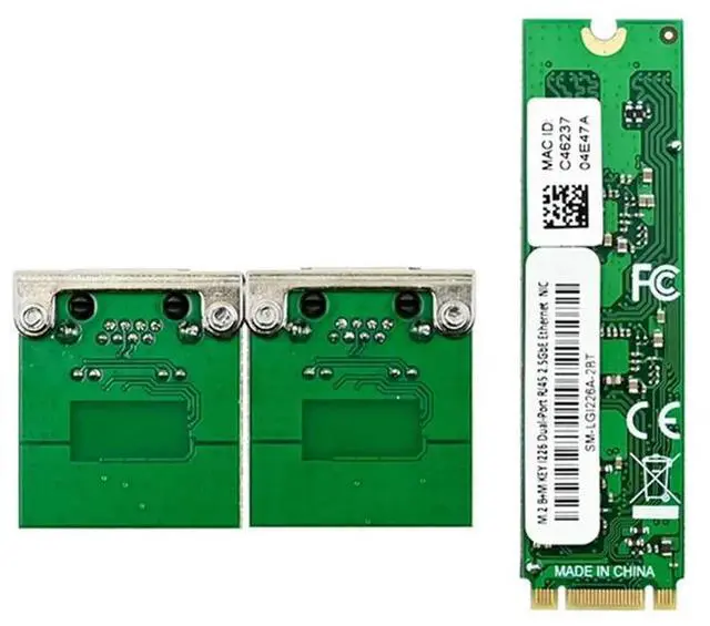 Alt view image 6 of 7 - ST7465 M.2 B+M I226-T2 Industrial Grade 2.5G Gigabit Ethernet Card I225V PCIE Dual Electrical Port Network Card