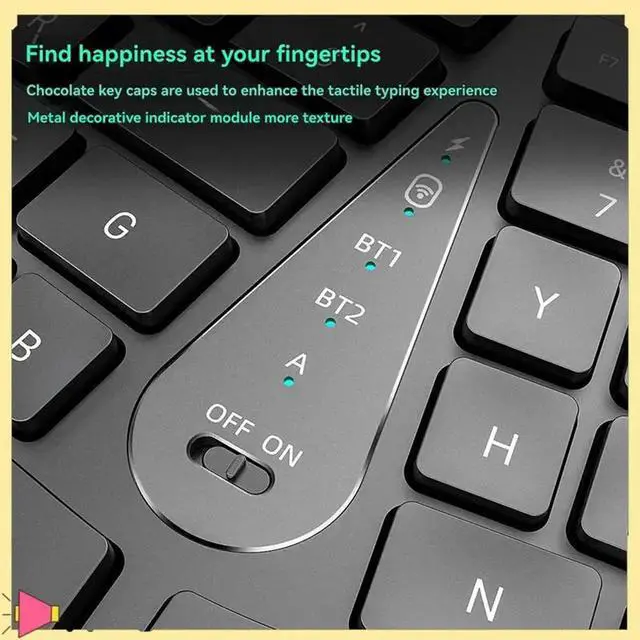 Alt view image 6 of 7 - Ergonomic Wireless Keyboard With Wrist Rest BT Dual Mode Wireless Rechargeable Split Keyboard For PC 7/8/10