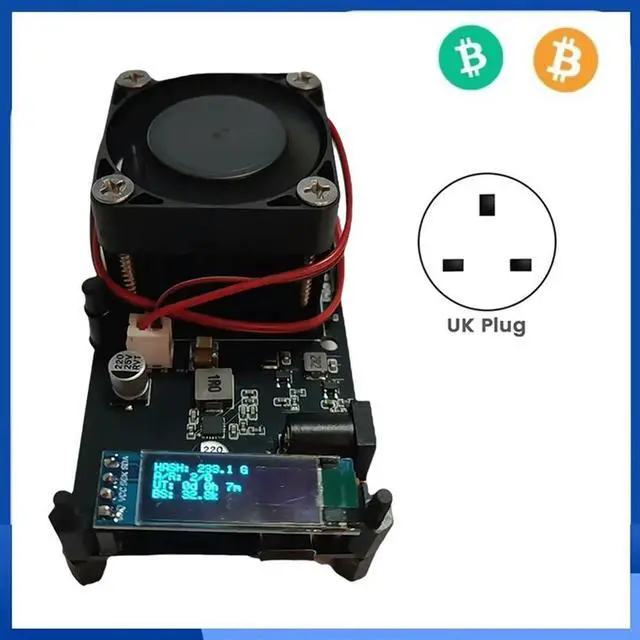 Alt view image 5 of 7 - Bitaxe Miner Stand-Alone BitDSK 200Gh/S BM1397 Bitcoin ASIC BTC Miner Solo Lottery Miner Low Power Miner UK PLUG
