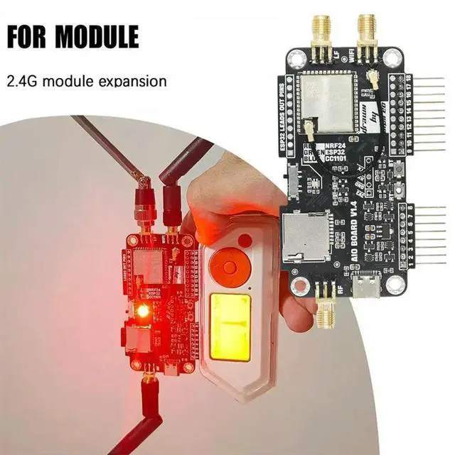 Alt view image 7 of 7 - For Flipper Zero Multiboard 2.4G Module Expansion NRF24 + ESP32 Expansion High Gain CC1101 Module