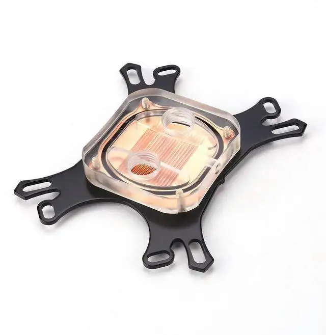 Alt view image 7 of 7 - Transparent CPU Water Cooler Computer PC Cooling Radiator for for with Screws CPU Water Block Waterblock Copper Base