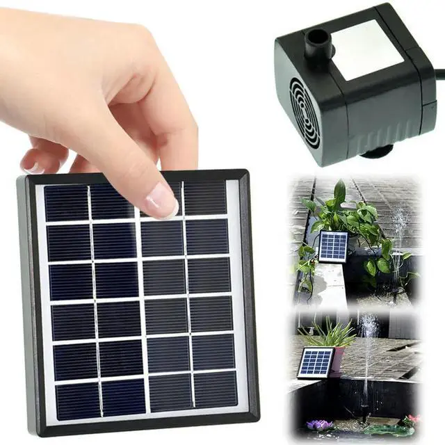 Alt view image 5 of 7 - 1.5W Solar Floating Garden Fountain Kit with 7 Nozzles Adjustable Fountain Pump Garden Waterfall Fountain Kit Pond Garden Decor