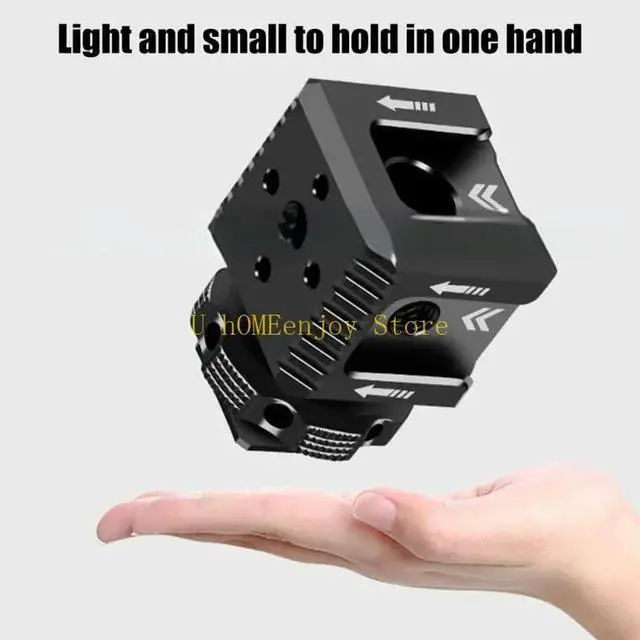 Alt view image 3 of 3 - Lightweight Camera Flashes Mount With 3 Cold Shoe Ports for Microphones And Lighting Attachments