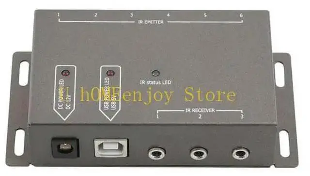 Alt view image 3 of 3 - Remote Control 1 Receiver + 6 Emitter Adaptor for IR Extender Repeater