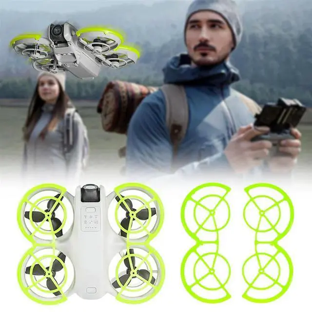 Alt view image 3 of 4 - For Neo Drone Propeller Propeller Blade Anti-Collision Guard For Neo Drone Accessories Green