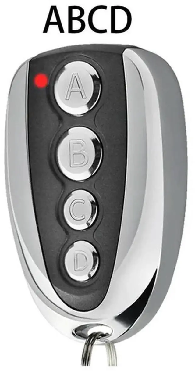 Main image of 2X Universal 433Mhz Garage Door Opener Remote Control, 4-Button Keychain Duplicator For Gates And Doors, Compact Design