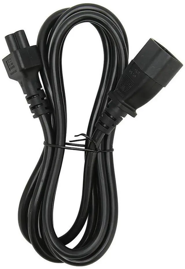 Main image of IEC320 C14 to IEC320 C5 Power Cord IEC320 C14 Male to IEC320 C5 Female Power Cable 10A 250V 2500W 5.9ft C14 to C5 Power Cord