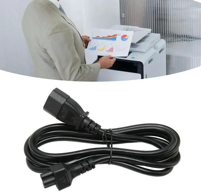 Alt view image 3 of 3 - IEC320 C14 to IEC320 C5 Power Cord IEC320 C14 Male to IEC320 C5 Female Power Cable 10A 250V 2500W 5.9ft C14 to C5 Power Cord