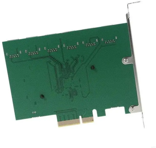 Alt view image 3 of 3 - Mining PCI-E Extender Riser Card 1 to External 6 USB Adapter 16X Slots Card PCI-E Adapter Multiplier Riser Card