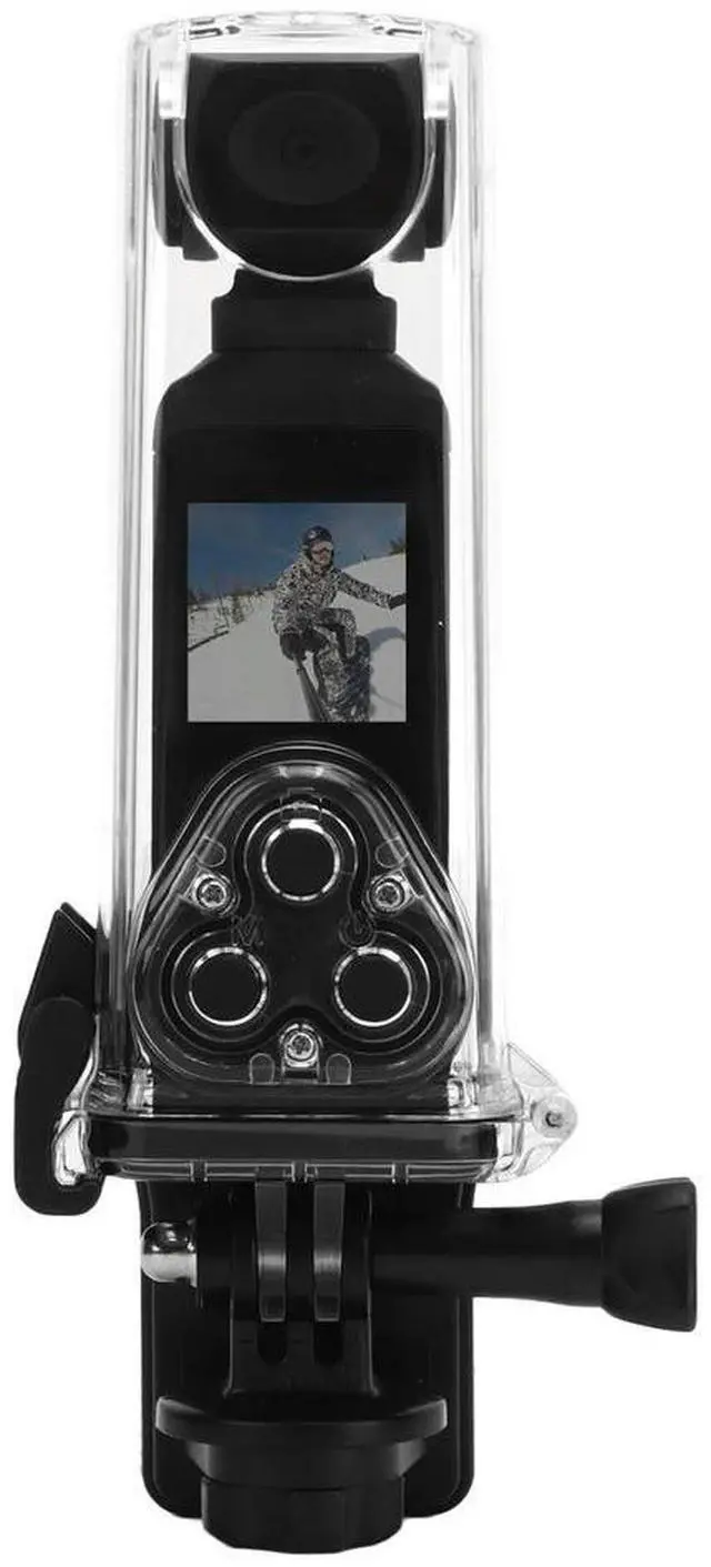 Alt view image 2 of 3 - Pocket Camera 4K HD 270° Rotatable Anti Shaking with Mic Clip for Outdoor Riding Diving Shooting