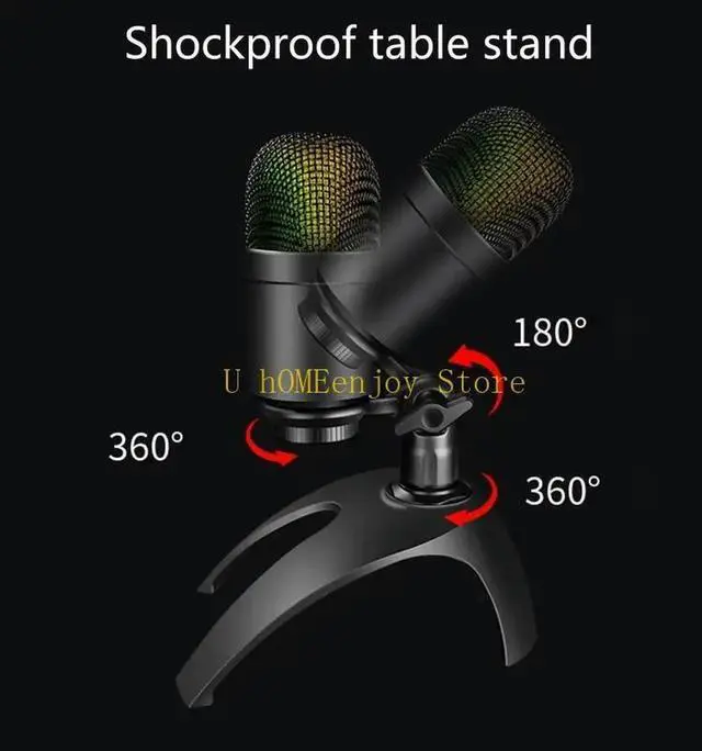 Main image of JY-U13 Condenser Microphone USB Mic Professional Computer Gaming Mic with Shock Mount & USB Cable Plug & for Play for