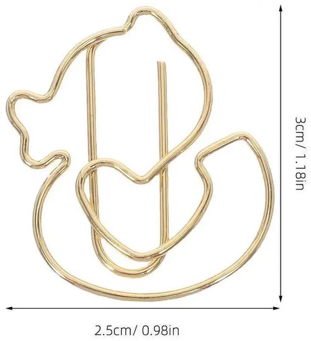Alt view image 3 of 4 - 100Pcs Cartoon Duck Shaped Paper Clips Cute l Animal Bookmarks Office School Supplies Creative Stationery Lovely Paper Clip