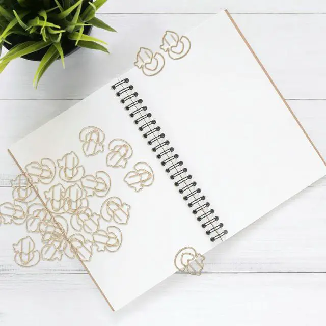 Alt view image 4 of 4 - 100Pcs Cartoon Duck Shaped Paper Clips Cute l Animal Bookmarks Office School Supplies Creative Stationery Lovely Paper Clip