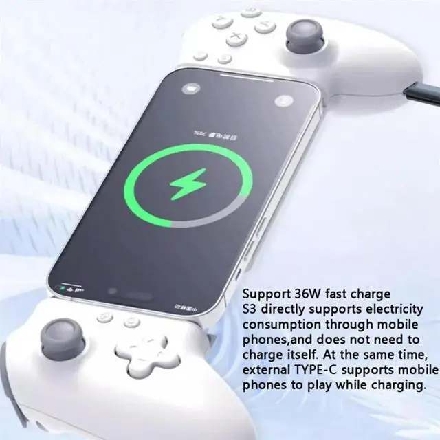 Alt view image 2 of 4 - S3 Gamepad Gaming Control With BT Type C Game Pad Controller For Mobile Phone Cellular PC Tablet Hall Effect Joystick