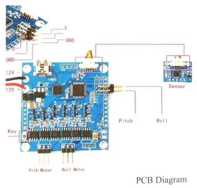 Alt view image 3 of 4 - 2X 2-Axis BGC 3.1 Brushless Gimbal Controller Board/PTZ Controller Motor Driver With 6050 Sensor