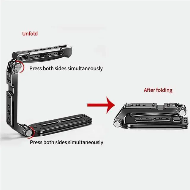 Alt view image 4 of 4 - U-Shape Camera Handle Grip For Cold Shoe Mount Video Light Holder For Camera Stabilizer Microphone Stand