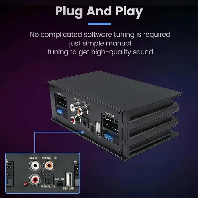 Alt view image 3 of 4 - 4X50w Car DSP Amplifier Processor Support 10 EQ Sound Effects Digital Sound Processors Plug And Play Audio Power Amp Easy T