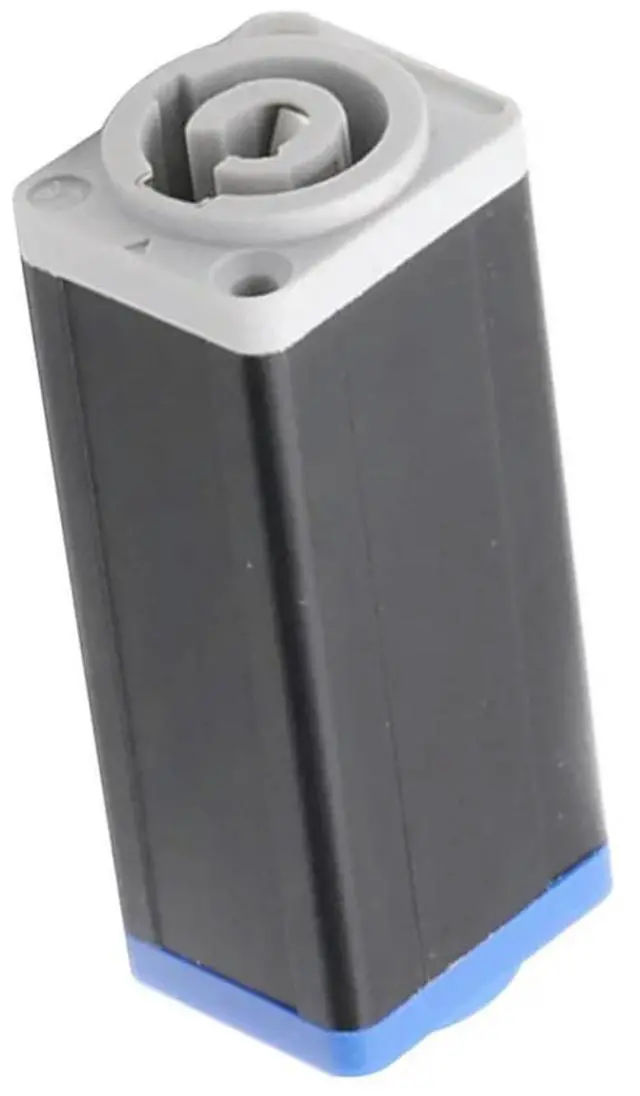 Alt view image 2 of 4 - 20X LED Powercon AC Coupler Adapter Extender Connector Speakon Panel Mount Straight Adapter Blue To White