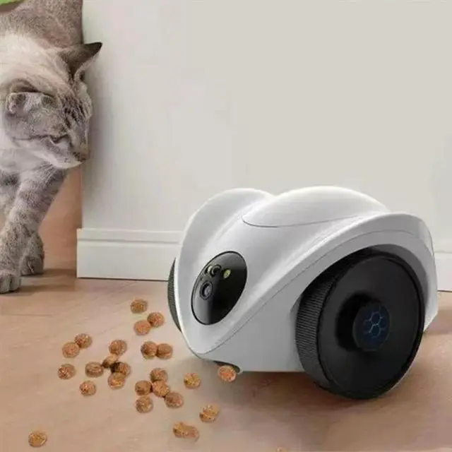 Alt view image 4 of 4 - Robot Pet Feeder Camera 1080P HD Automatic Dog Cat Interactive Tracking