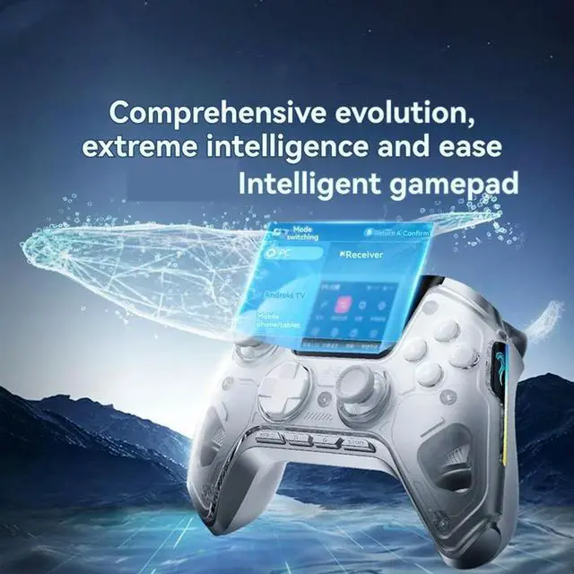 Alt view image 3 of 4 - V2 Wireless Gamepad Bluetooth Joystick Controller With 2-Inch Screen For /Switch PC/Steam Mobile Games
