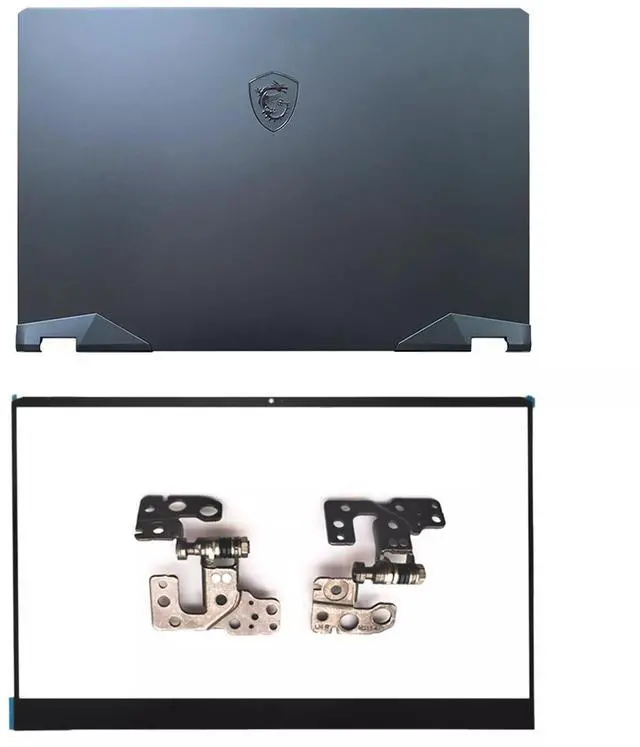 Main image of Wzqrps Replacement Laptop LCD Cover Back Rear Top Lid Front Bezel with Hinges for MSI GE66 Raider 10SD 10SE 10SF MS-1541 MS-1542 MS-1543 GE66VR 9S7-154114 307541A413 307541A413HG0 307542A211 Blue