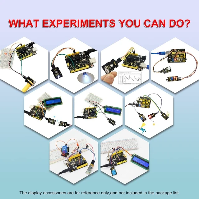 Alt view image 4 of 5 - KEYESTUDIO 48 Sensors Modules Starter Kit for Arduino with LCD, 5v Relay, Sound, LED Modules, Servo Motor, Motion, Pressure Sensor, Gas Sensor, etc.Programming for Beginners Adults Learning