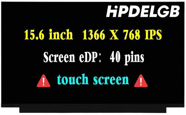 Main image of HPDELGB Replacement for Lenovo P/N 5D10T05359 5D10R29527 5D10T05360 for NT156WHM-T02 B156XTK02.1 LCD Touch screen Display Assembly Panel HD 1366x768 On-Cell Touch 15.6 inch