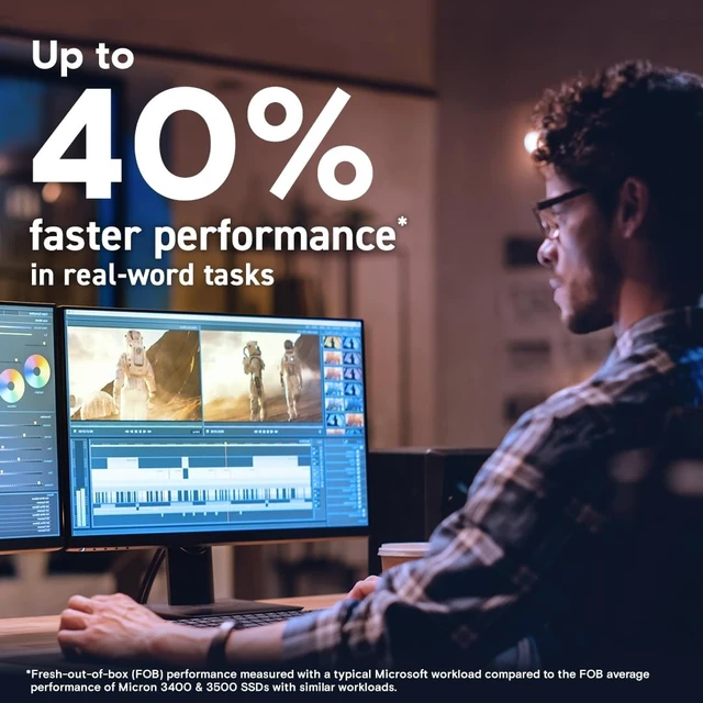 Alt view image 3 of 5 - Crucial T705 PCIe Gen5 NVMe 1TB SSD, Up to 13,600MB/s, TLC NAND, Intel & Ryzen Compatible, for Hardcore Gaming & High-Speed Storage, Solid State Drive, Includes 1Mo Adobe CC CT1000T705SSD3
