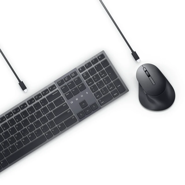 Alt view image 5 of 5 - Dell KM900 Premier Collaboration Keyboard and Mouse - Zoom Touch Controls, Backlight Keyboard, Bluetooth 5.1, Radio Frequency 2.4GHz - Black