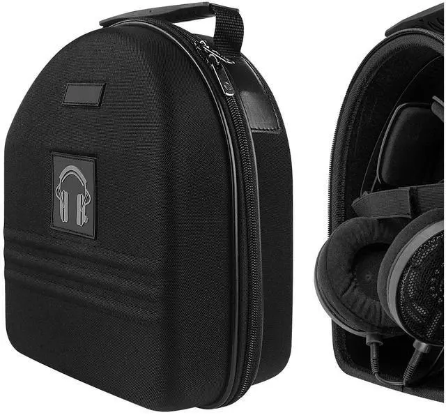 Main image of Geekria Shield Headphones Case Compatible with Audio-Technica ATH-R50x, ATH-AD1000X, ATH-A990Z, ATH-A900x, Replacement Extra Hard Shell Travel Carrying Bag with Cable Storage (Black)
