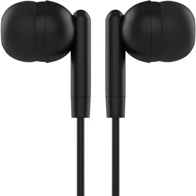 Alt view image 4 of 5 - Maeline Bulk Earbuds with 3.5 mm Headphone Plug - 100 Pack Wholesale Bundle - Jet Black