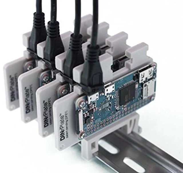 Alt view image 5 of 5 - DIN Rail Mount for Raspberry Pi Zero (3 Pack)