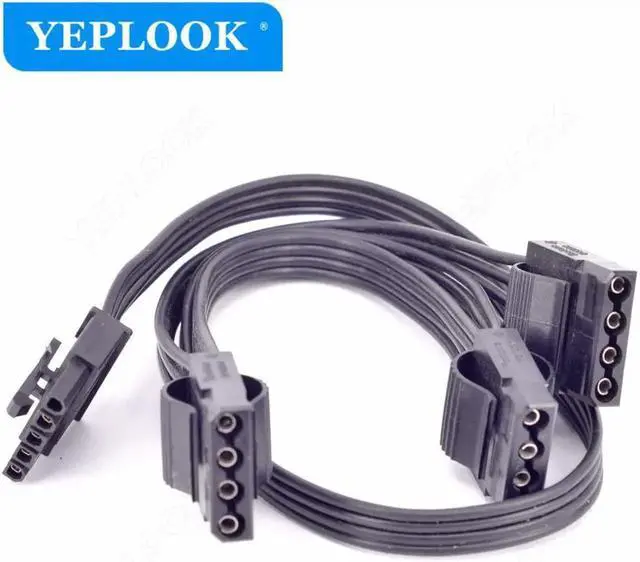 Alt view image 3 of 5 - JAENFONG 5Pin to 3 Port Molex 4Pin IDE Straight Cooling Fan Power Cable For CoolerMaster GM Series G750M G650M G550M Semi-Modular