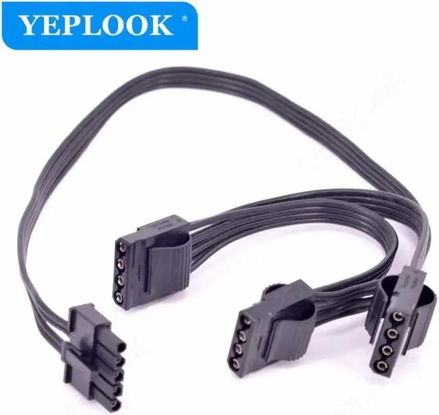 Alt view image 4 of 5 - JAENFONG 5Pin to 3 Port Molex 4Pin IDE Straight Cooling Fan Power Cable For CoolerMaster GM Series G750M G650M G550M Semi-Modular