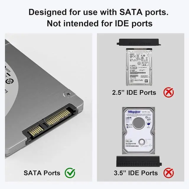 Alt view image 7 of 7 - JAENFONG USB Adapter for SATA Cable with USB C to USB Adapter USB A 3.0 to 2.5 SATA-III Hard Drive Reader for HDD/SSD External Converter Data Transfer for MacBook Pro Air 2022 Surface Go Laptop PC