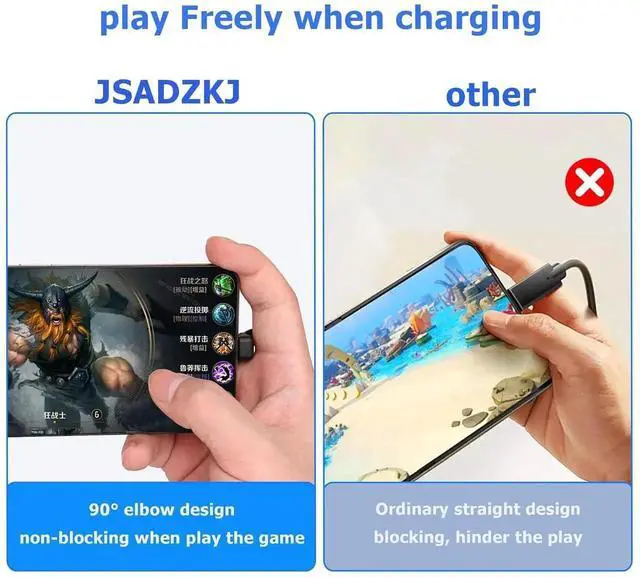 Alt view image 7 of 7 - JAENFONG 90 Degree Right Angle USB C2.0 Cable Type C to USB Female OTG Adapter Cable USB Type C Flat Short Cable Universal Tablet USB Flash Drive Laptop 11.8in/30CM (Up/Down Angle)