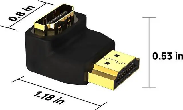 Alt view image 5 of 7 - JAENFONG HDMI 90 and 270 Degree Adapter 6-Pack Right Angle HDMI Adapter Male to Female L-Shape Connector with 4K@60Hz 3D for TV Stick HDTV PC