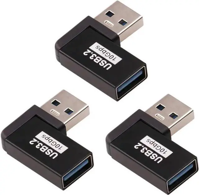 Main image of JAENFONG USB 3.2 90 Right Angle Adapter 10Gbps USB A Male to Female Connector Supports Data Transfer and OTG Charging