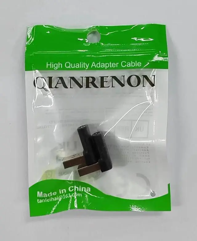 Alt view image 3 of 7 - QIANRENON 10Gbps USB 10Gbps USB 3.1 to USB C 90° Angle Adapter USB A Male to USB C Female L-Shaped Angle Connector for OTG Data Transfer 3A Charging for PC Laptop Tablet 2Pcs (Positive Bend/Female up)