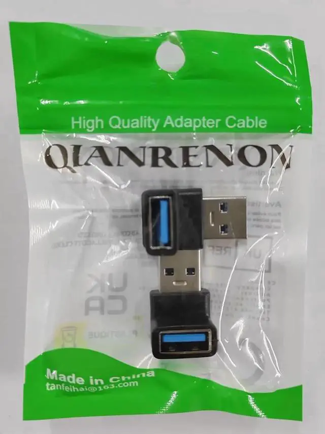 Alt view image 3 of 7 - JAENFONG 90 Degree USB 3.1 Adapter USB A Male to Female Right Angle Connector 10Gbps USB Type A 3.1 Data Transfer Converter Coupler OTG for PC Laptop Power Bnak 2Pcs