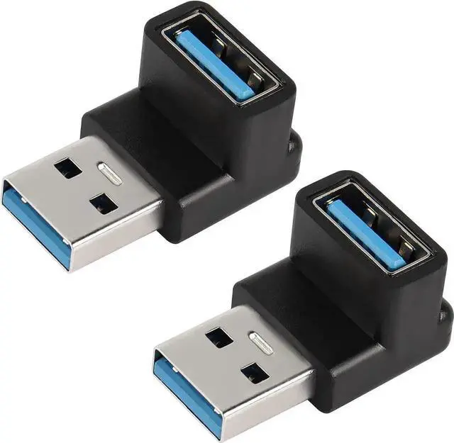 Main image of JAENFONG 90 Degree USB 3.1 Adapter USB A Male to Female Right Angle Connector 10Gbps USB Type A 3.1 Data Transfer Converter Coupler OTG for PC Laptop Power Bnak 2Pcs