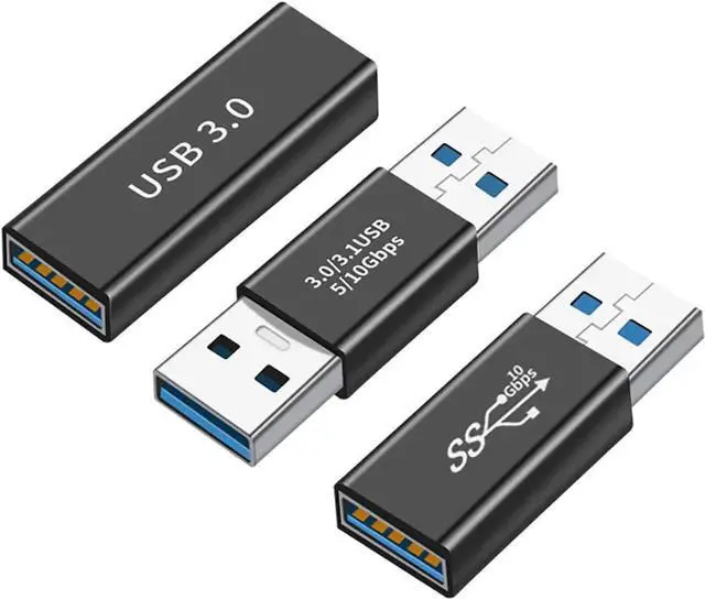 Main image of JAENFONG 3kinds of USB 3.0 apters kit USB 3.0 Female to Female and Male to Male and Female to Male high Speed Convert Extension Coupler Connector converte Black
