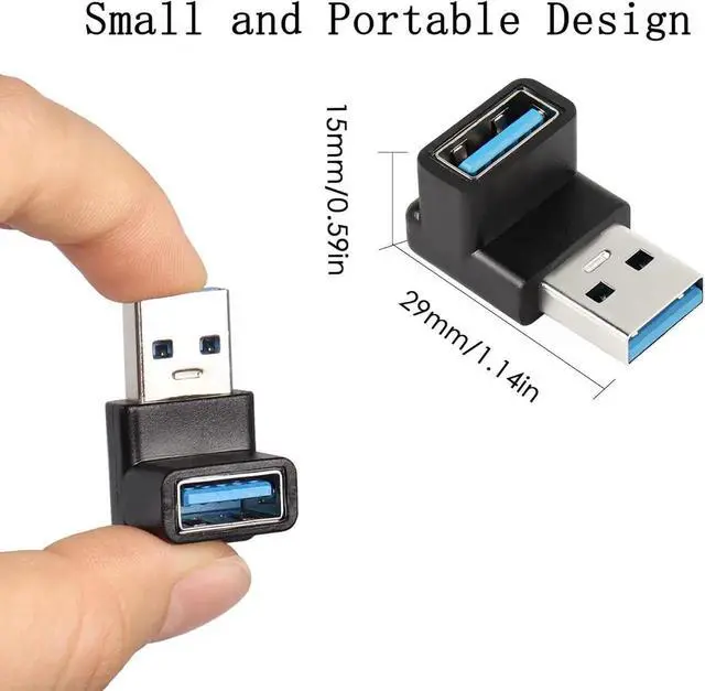Alt view image 2 of 7 - JAENFONG 90 Degree USB 3.1 Adapter USB A Male to Female Right Angle Connector 10Gbps USB Type A 3.1 Data Transfer Converter Coupler OTG for PC Laptop Power Bnak 2Pcs