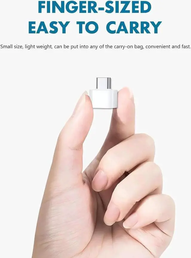 Alt view image 7 of 7 - JAENFONG 10 Pack USB-C to USB Adapter USB Type-C to A Female for Flash Drive Mouse Keyboard Controller